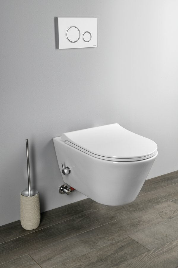 Inbouwset voor Rimless Bidet Toilet Avva Wit Compleet