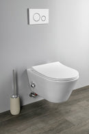 Inbouwset voor Rimless Bidet Toilet Avva Wit Compleet