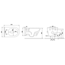 Inbouwset voor Rimless Bidet Toilet Avva Wit Compleet