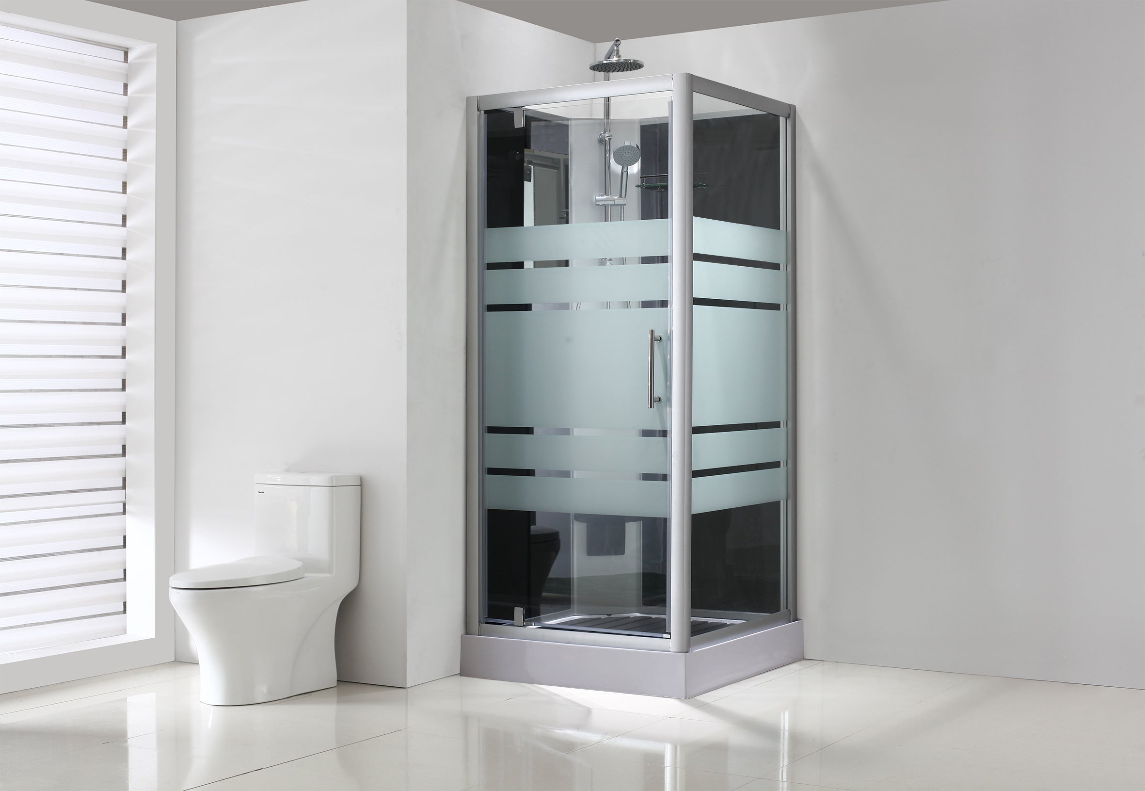 Thermo complete douchecabine 90x90x228 alu 5mm glas