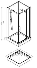 Complete douchecabine Luzi Domino kitvrij 80x80 / 90x90