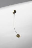 Vrijstaand Bad Regata 175 x 85 cm, Zwart/Wit, met Bronzen Pootjes