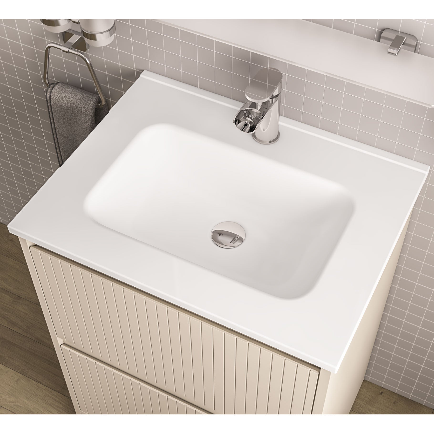 Eastbrook Universal Wastafel 60x46 Cm Rond Keramiek Wit