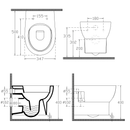 ABSOLUTE Rimless Wandtoilet Compleet met Schwab Inbouwframe Wit