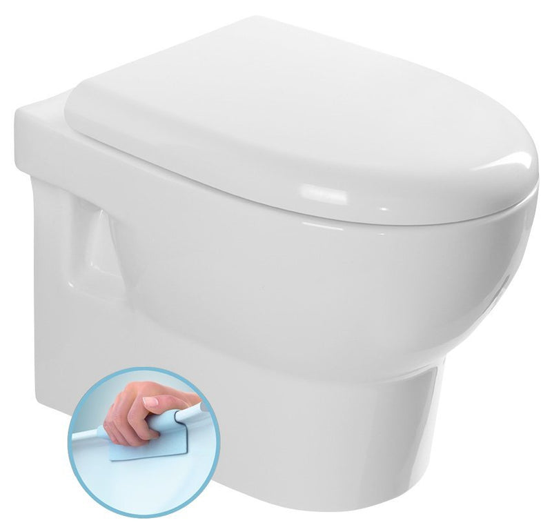 Hangende toiletpot verkort wandtoilet Absolute Rimless 35x50