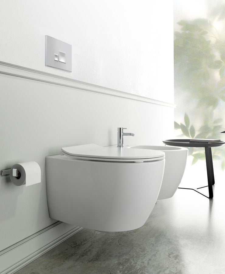 WC SENTIMENTI Rimless wandtoilet met Schwab inbouwsysteem wit