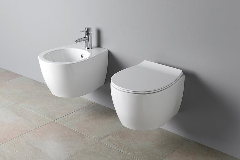 WC SENTIMENTI Rimless wandtoilet met Schwab inbouwsysteem wit