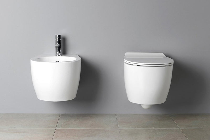 WC SENTIMENTI Rimless wandtoilet met Schwab inbouwsysteem wit