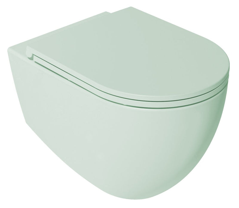 INFINITY Rimless Hangend Toilet 36,5x53cm Mint Groen