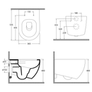 Wandcloset Infinity 36,5x53cm Wit Randloos