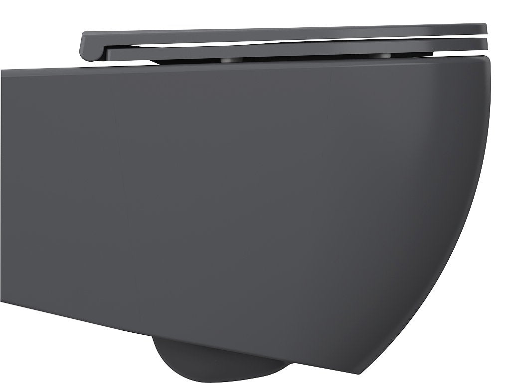 Infinity Rimless Hangend Toilet 36,5X53Cm Antraciet