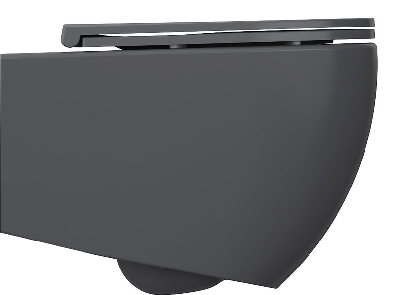 INFINITY Rimless Hangend Toilet 36,5x53cm Antraciet