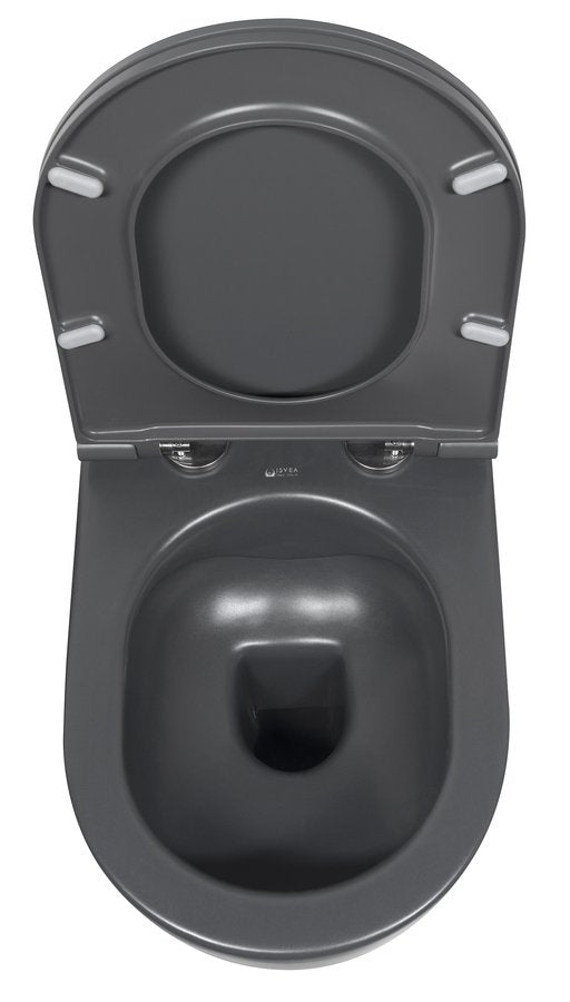 INFINITY Rimless Hangend Toilet 36,5x53cm Antraciet