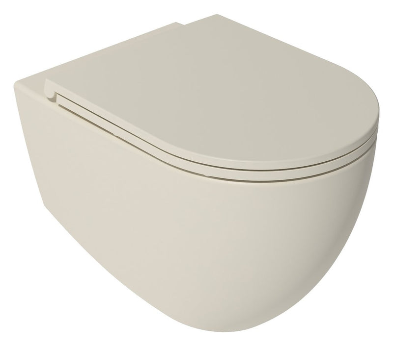 INFINITY Rimless Hangend Toilet 36,5x53cm Ivoor