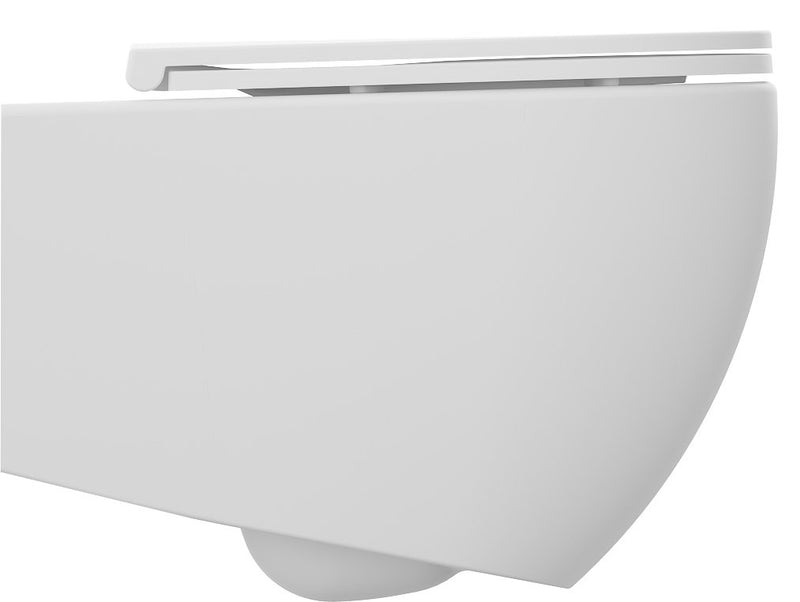 INFINITY Wall-hung toilet, Rimless, 36,5x53cm, white matt