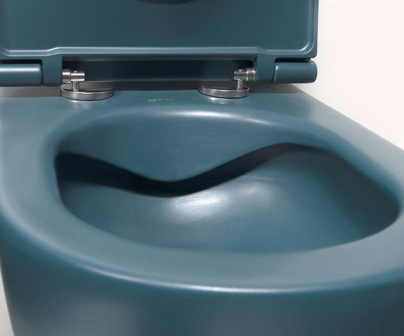 INFINITY Rimless Hangend Toilet 36,5x53cm Mat Groen Petrol