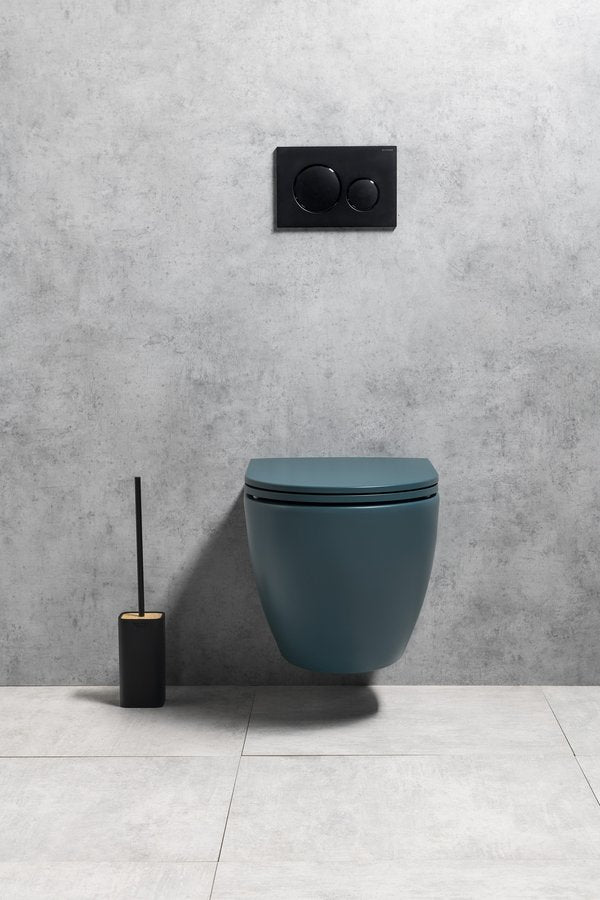 INFINITY Rimless Hangend Toilet 36,5x53cm Mat Groen Petrol