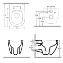 INFINITY Rimless Hangend Toilet 36,5x53cm Bordeaux Rood