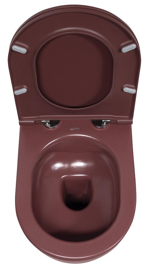 INFINITY Rimless Hangend Toilet 36,5x53cm Bordeaux Rood