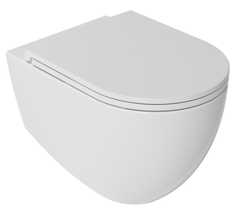 INFINITY Rimless Hangend Toilet 36,5x53cm Glans Wit