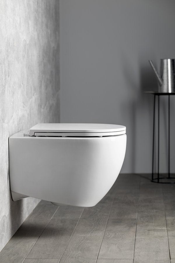 INFINITY Rimless Hangend Toilet 36,5x53cm Glans Wit