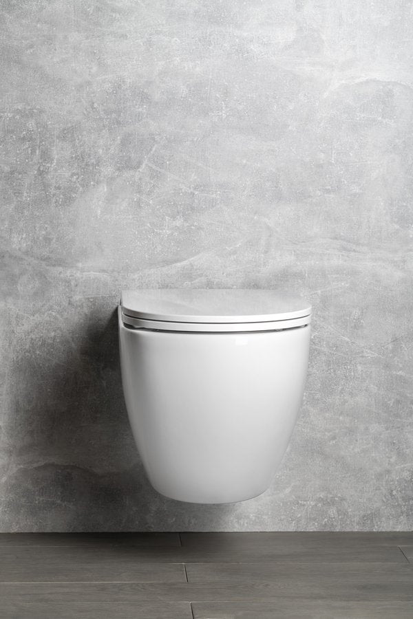 INFINITY Rimless Hangend Toilet 36,5x53cm Glans Wit