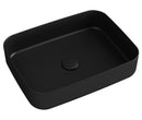 Isvea Infinity Rechthoekig Waskom 50x36 Cm Mat Zwart Keramiek