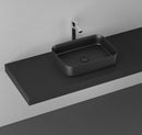 Isvea Infinity Rechthoekig Waskom 50x36 Cm Mat Zwart Keramiek