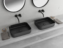 Isvea Infinity Rechthoekig Waskom 50x36 Cm Mat Zwart Keramiek