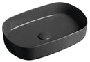 Infinity Ovale Keramische Waskom Voor Opbouw 55x36 Cm Antraciet