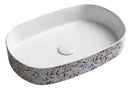 Infinity Ovale Keramische Waskom Voor Opbouw 55x36 Cm Terrazzo