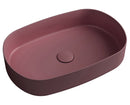 Infinity Ovale Keramische Waskom Voor Opbouw 55x36 Cm Bordeauxrood