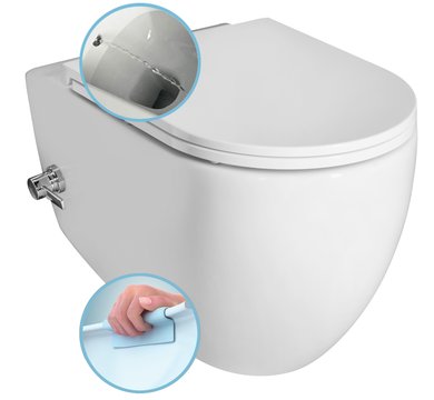 Rimless toilet Infinity wit incl. kraan en bidetsproeier