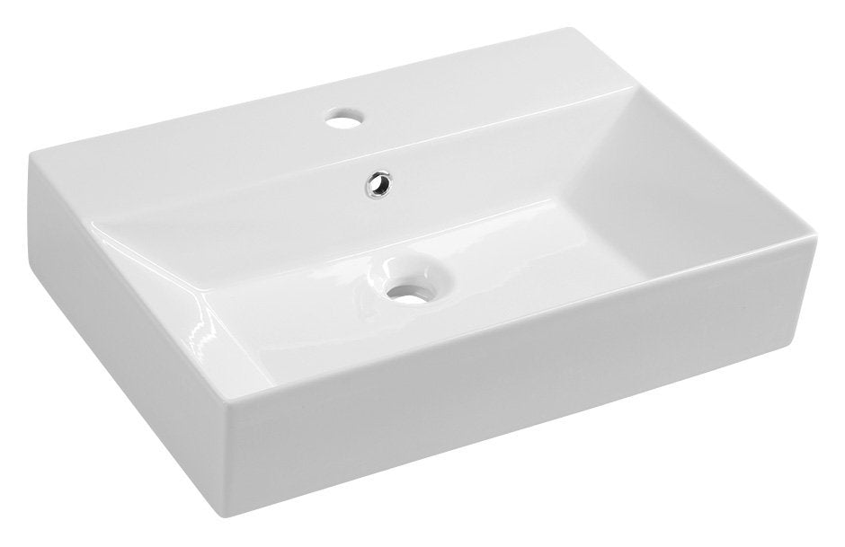 Aqualine Sistema Keramische Wastafel 60 X 42 Cm Wit