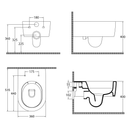 Wandcloset Sistema A 36x53,5cm Wit Randloos