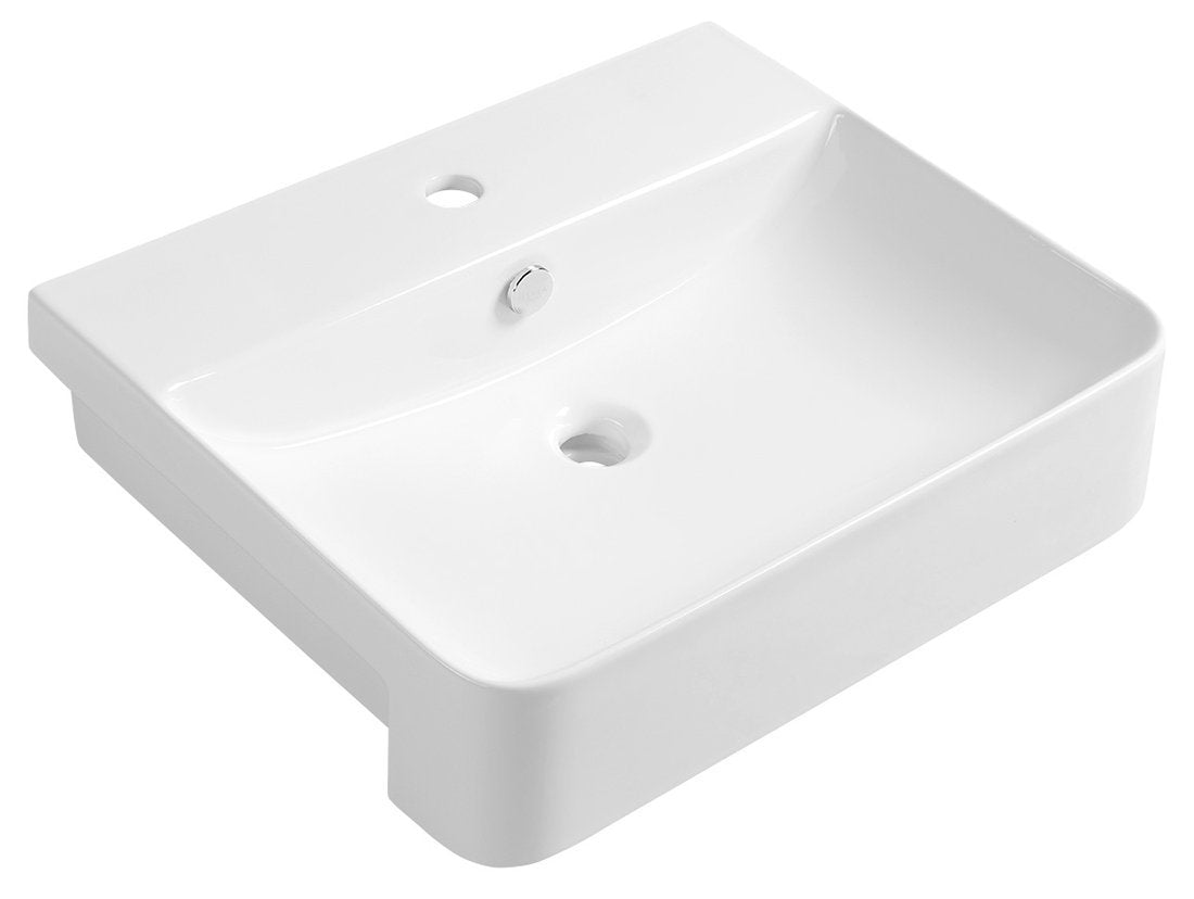 Isvea Sott Aqua Half-Inbouw Wastafel 59 X 49 Cm Wit