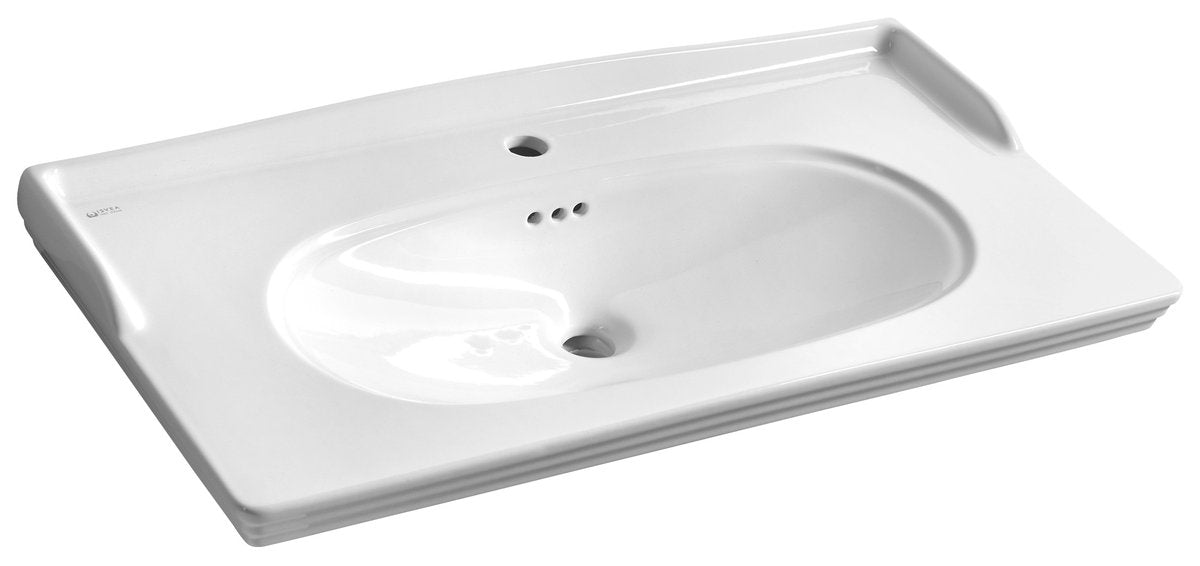 Sapho Meubelwastafel 90x45x20 Cm Keramiek Wit