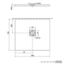 Flexia zaagbare douchebak Cast Marble 80×70 cm Rechthoek Wit