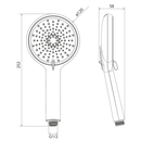 Massage Handdouche 3 Douchestanden + Sproeistand Dia 12cm Chroom