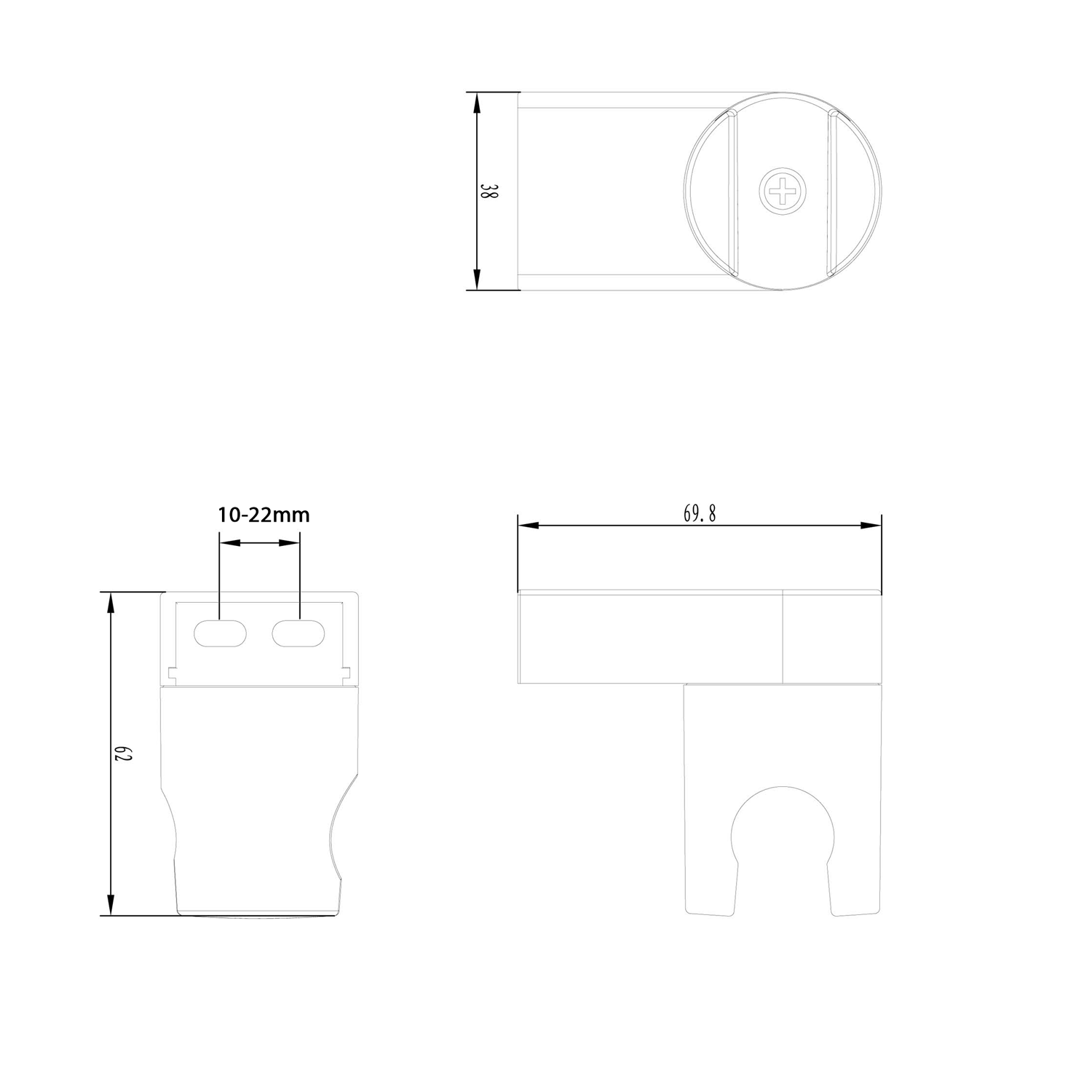 Sapho Swiveling Wandhanddouchehouder Chroom