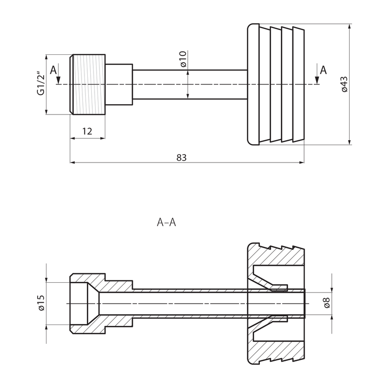 Urinoir Water Inlaatfitting Brückner Schwarn