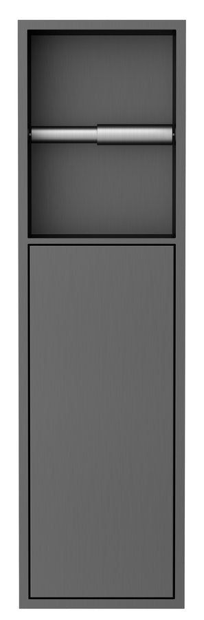 Denbo Inbouw Toiletrolhouder 60 X 17 cm RVS Gunmetal