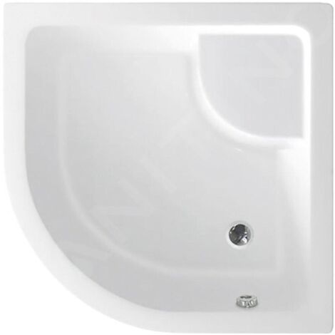 Kwartrond Acryl Douchebak 80 x 80 x 28 cm incl. Stelpoten, R550