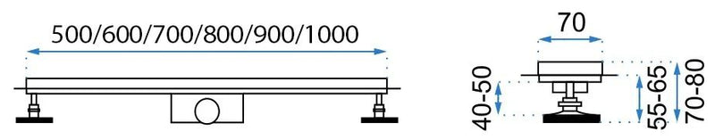 Lineaire afvoer Rea Pure Neo Pro Mirror Gold 100 - View 8