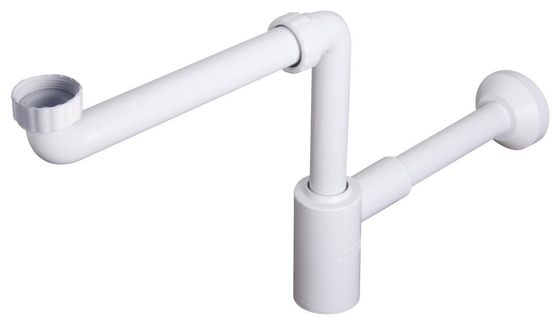 Aqualine Crono Ruimtebesparende Wastafelsifon 5/4 DN32 Wit