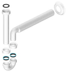 Wastafel Ruimtebesparende Sifon laag 1"1/4, DN40, wit