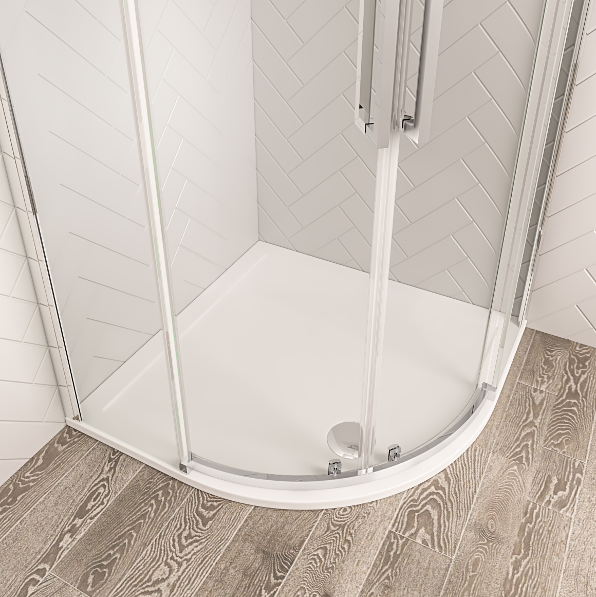 Eastbrook Corsair kwartronde douchebak 90 x 90 x 2,8 cm - wit