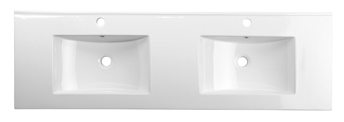 Sapho Slim Keramische Meubel Wastafel 150x46,5cm Glans Wit
