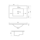 Sapho Slim Keramische Meubel Wastafel 80x46,5cm Wit