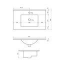 Sapho Slim Keramische Meubel Wastafel 90x46,5cm Wit